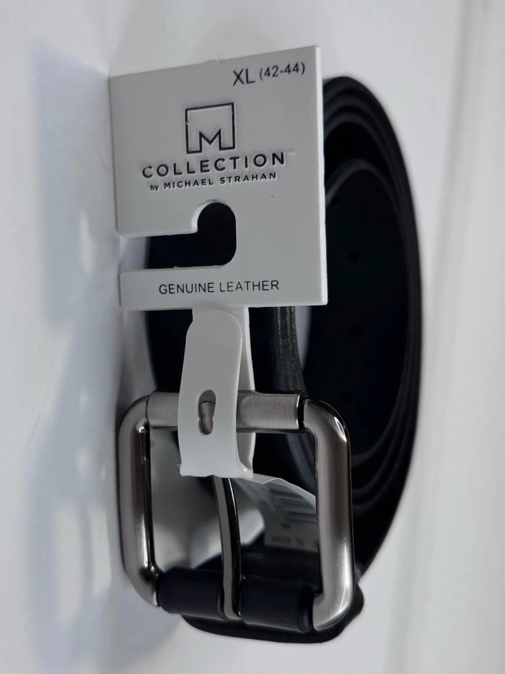 NWT Michael Strahan Collection Belt Men's Size XL (42-44) Genuine Leather Black